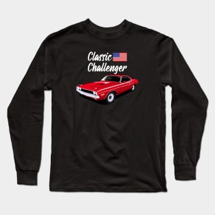 Classic Challenger American Muscle Cars Long Sleeve T-Shirt